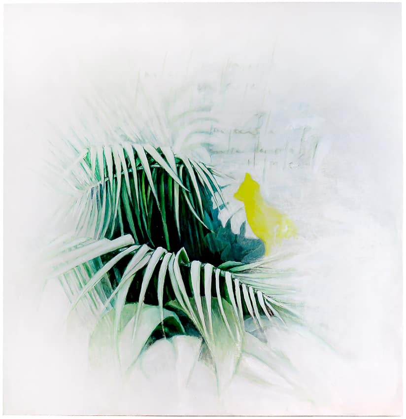 100x100 cm - Il parlait un langage silencieux qui existe entre les mots